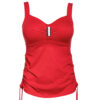 Ulla saint tropez tankini in de kleur rood.